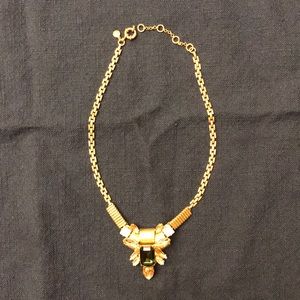 Beautiful statement necklace with large emerald